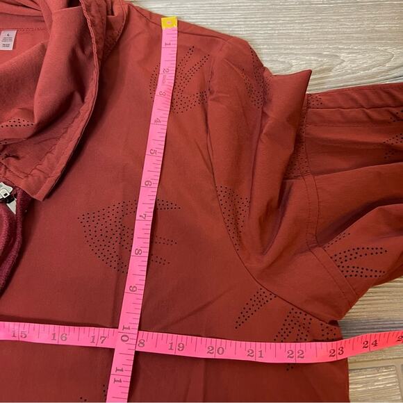 Nanette Lepore Play Ruched Swan Preforated Jacket sz L cinnamon - Picture 6 of 9